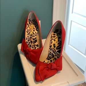 Red suede heels!